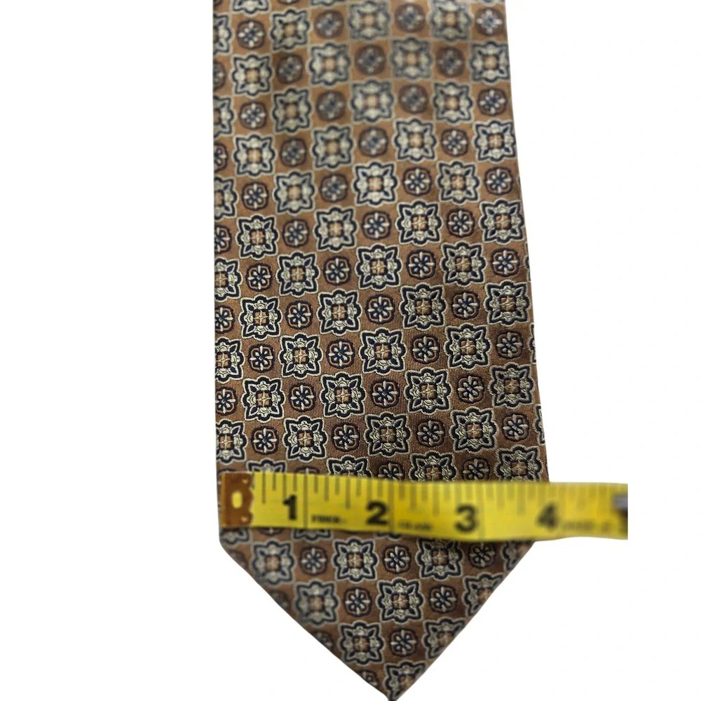 City of London Ferrell Reed Tie Mens XL Gold Geometric Silk Jacquard Nordstrom